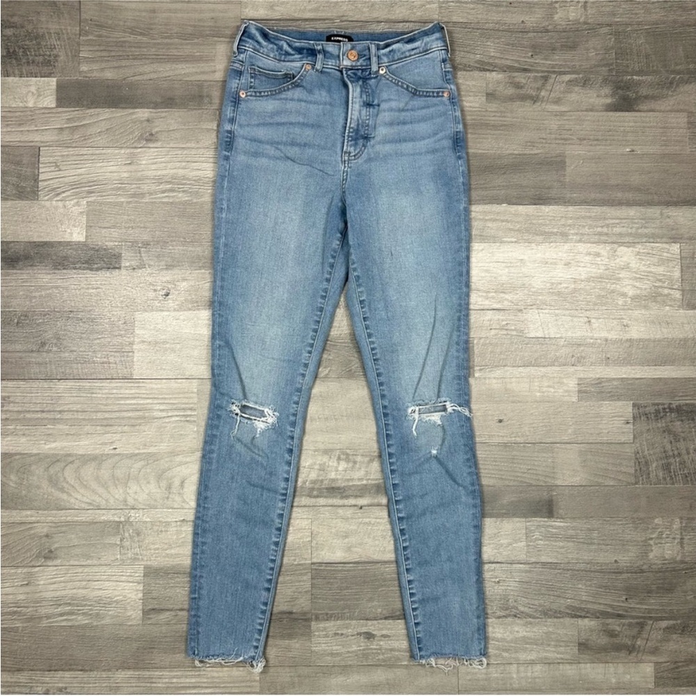 Express Distressed skinny Jeans